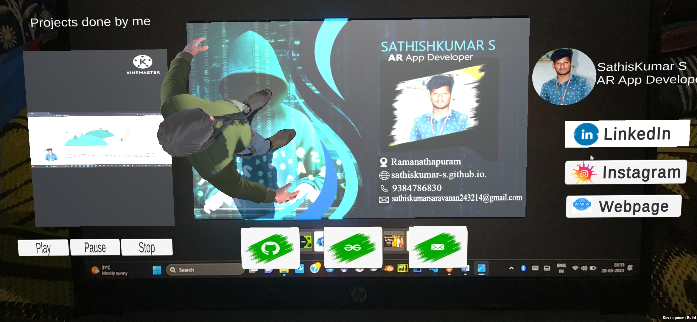 Virtual Business Cards project output